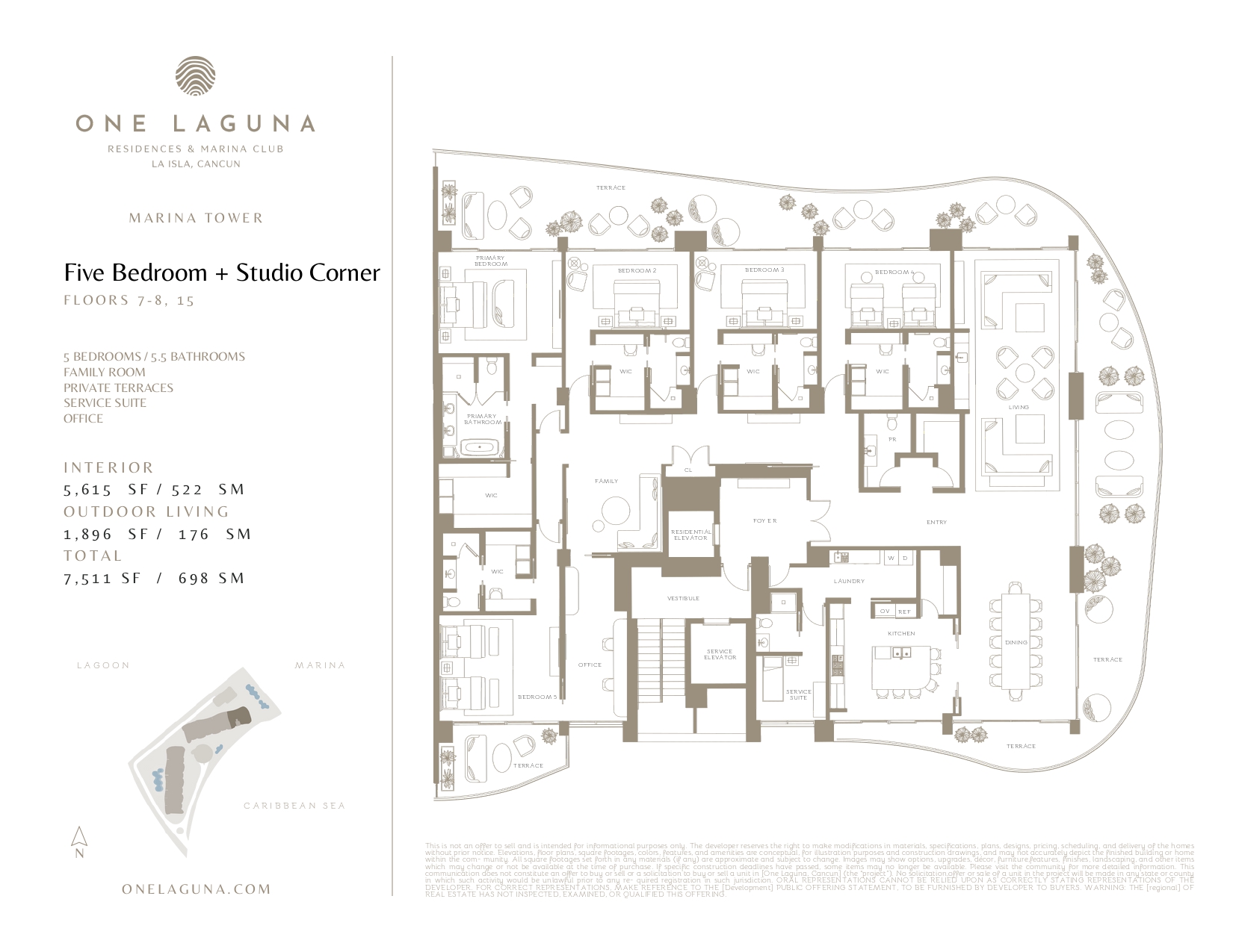 Five Bedroom + Studio Corner