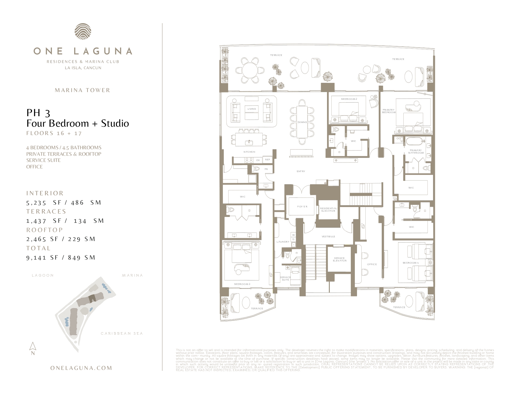 PH 3 Four Bedroom + Studio